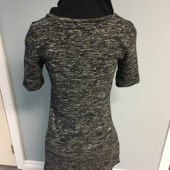 Zara 3/4 Sleeve Scoop Neck Peppered Tunic Sweater - Picture 2 of 5